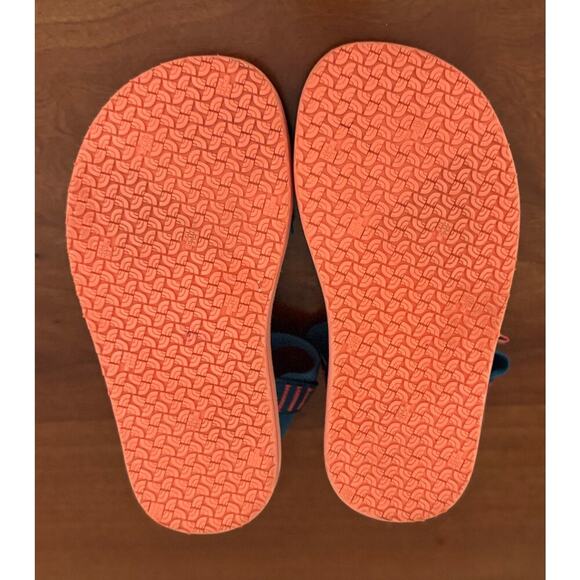 The North Face Skeena Sandal Kids Scuba Blue/Dusty Coral Orange SZ 2 - Picture 7 of 9